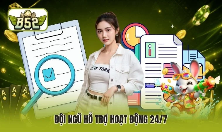 Đội ngũ hỗ trợ hoạt động 24/7