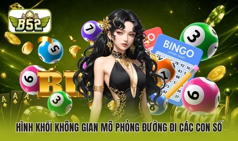Lô Đề 1 Ăn 900 B52 - Giải Mã Tỷ Lệ Vàng Lần Đầu Xuất Hiện 3 Hình khối không gian mô phỏng đường đi các con số